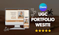 design an aesthetic ugc portfolio website using canva
