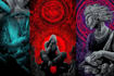 draw dark art illustration with engraving style