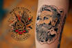 create old school tattoo in traditional tattoo style