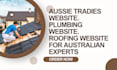 build website for aussie tradies, electricians, plumbing website, with booking