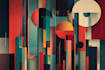 create abstract geometric digital art