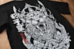 create animal linocut tshirt design for brands