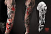 do premium trash polka design , sleeve tattoo