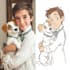 draw pet portrait into cartoon disney