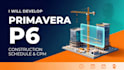 develop a site ready primavera p6 construction schedule and CPM
