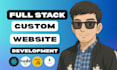 build custom full stack website using mern stack, website development