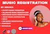 register your music on billboard mediabase bmi ascap soundexchange spotify itune