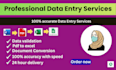 do data entry ,copy paste, pdf to excel data entry