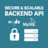 build a secure backend API with nodejs and mysql