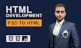 design a HTML website by converting PSD, PDF, xd, figma to HTML, CSS javascript