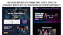 custom game, esports, sport, or tournament website with payment and registration