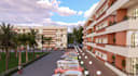 construct 3d glass house, facade exterior render, maisonette building design,cgi