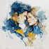 make watercolor super hero couple portrait art