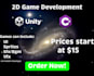 develop a game 2d unity game for you