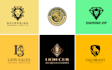 create a powerful lion tiger or wild animal logo design