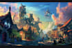 do 2d game concept art background and environment game art