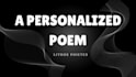 write a personalized poem