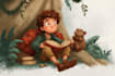 create cartoon kids book illustrations