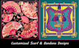 create scarf and bandana pattern design for fabric print