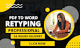convert PDF to word or an editable document within 24 hours