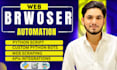 create python automation bots web scraping selenium script and data extraction