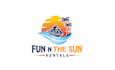 design elegant fun sun beach travels logo