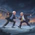 make a illustrate a political cartoon character design
