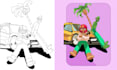 draw vector line art, line drawing from your image