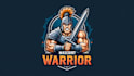do awesome warrior logo with t shirt concept in two days