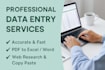 do accurate data entry, web research, copy paste, data mining and PDF to exce