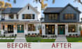 redesign and render your modern house exterior facade