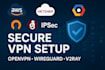 set up a secure VPN server with web mgmt UI on any cloud