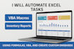 automate excel tasks using formulas, vba, and create custom dashboards
