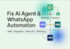 fix ai agent n8n automation n8n whatsapp chatbot meta ad cloud api 360dialogflow