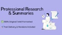 write high quality research articles and summaries