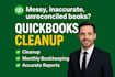 do quickbooks online cleanup and monthly bookkeeping