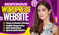 build responsive wordpress website design and business website development