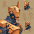 draw mecha robot character sheet design