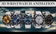 do realistic 3d watch animation video, 3d wristwatch, 3d cgi watch model design