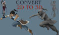 convert 2d to 3d image to 3d model stl character modelling 3d sculpt 3d printing