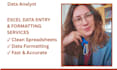 do  data entry, excel formatting, and docs
