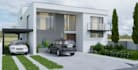 redesign real estate house exterior design, car garage, balcony, cgi landscape,