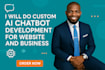 do custom ai chatbot development for website and business