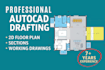 make area sketches to 2d floor plan, elevation in auto cad