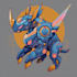 design mecha robot mascot logo with express delivery