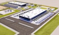 design 3d ai data center, data center, 3d server room, cgi warehouse design