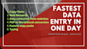 fastest data entry in one day, copy paste and internet research