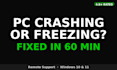 fix windows blue screen, freezing, crashes, and slow PC remotely