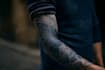 create sleeve tattoo design in geometric style