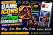 design game icons and app store screenshots